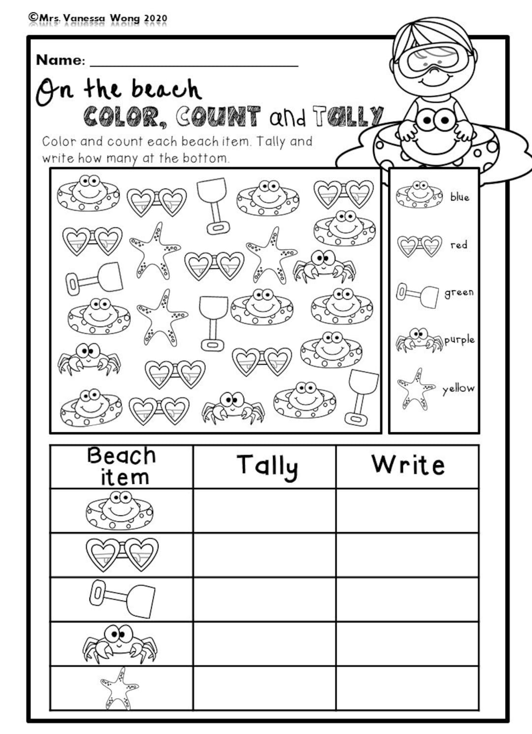Tally Chart Worksheets Worksheets Library