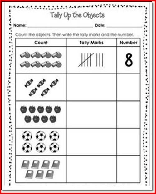 Tally Marks Worksheets First Grade Worksheets Master