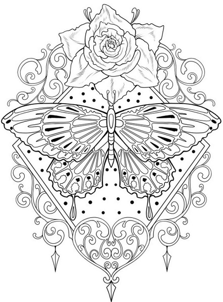 Coloring Tattoo Pages