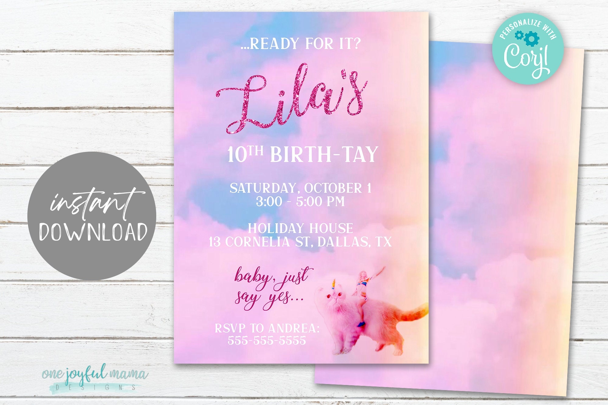 science party invite template