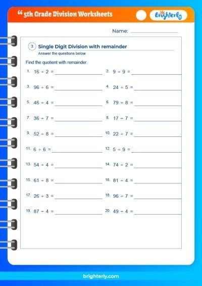 beginner division worksheets