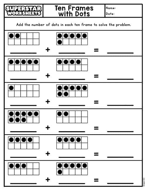 Ten Frame Worksheets Superstar Worksheets Worksheets Library