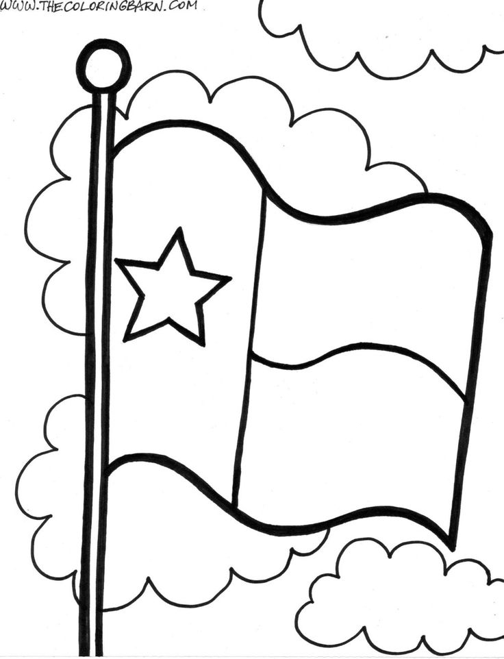 Texas Flag Coloring Page Coloring Home