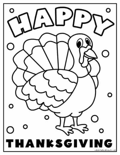 Free Thanksgiving Printables Coloring Pages