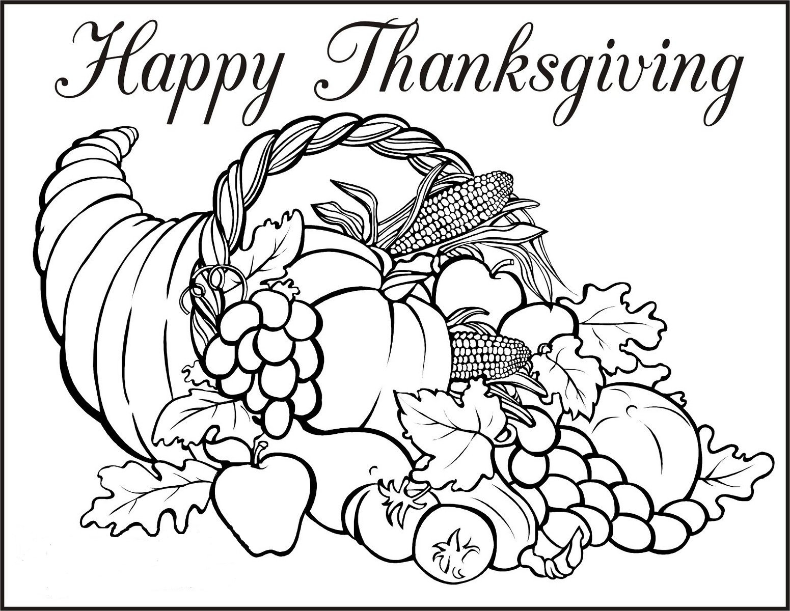 Free Coloring Thanksgiving Pages
