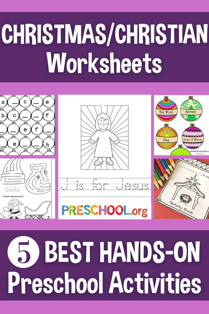 The 5 Best WORKSHEETS For CHRISTMAS CHRISTIAN Preschool Theme 