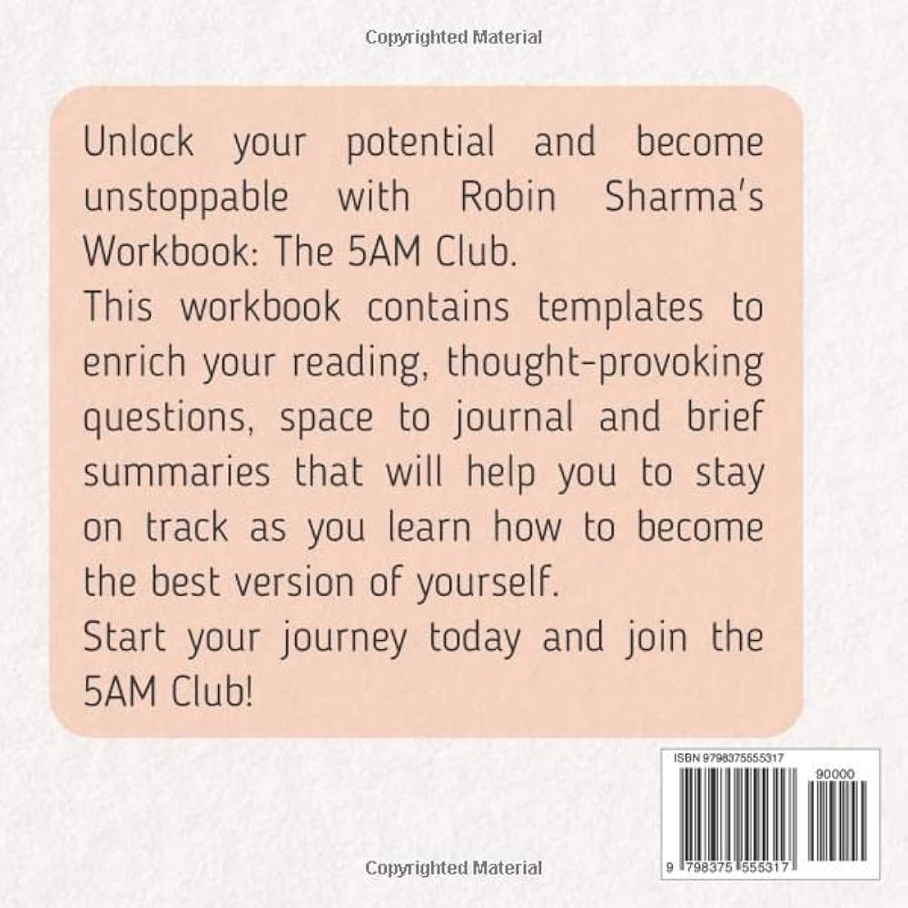 5am club worksheets