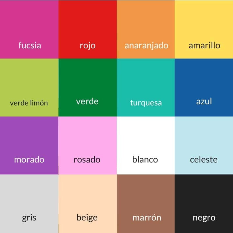 spanish colors worksheet