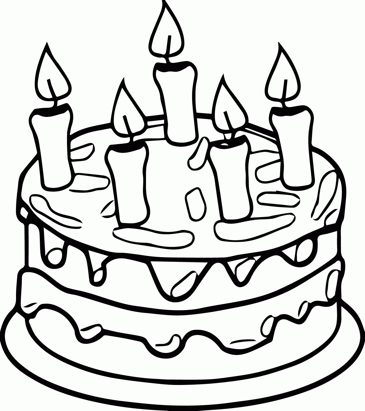 cake coloring page free