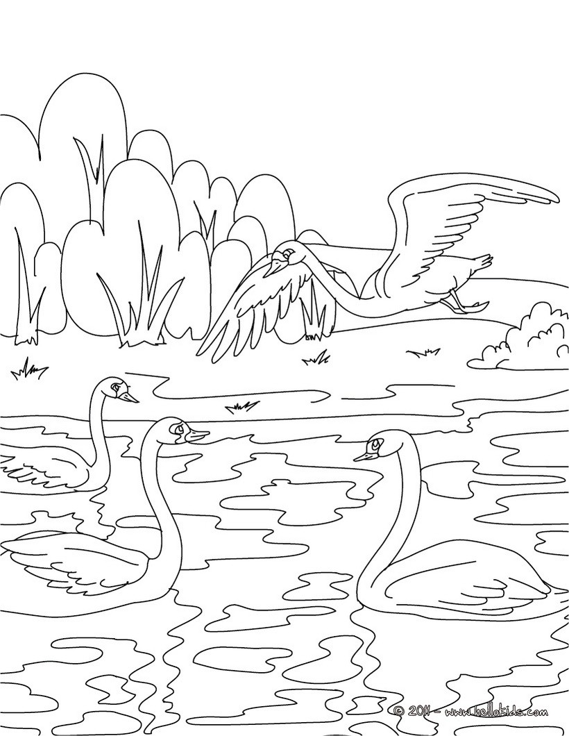 The Ugly Duckling Coloring Pages Coloring Home