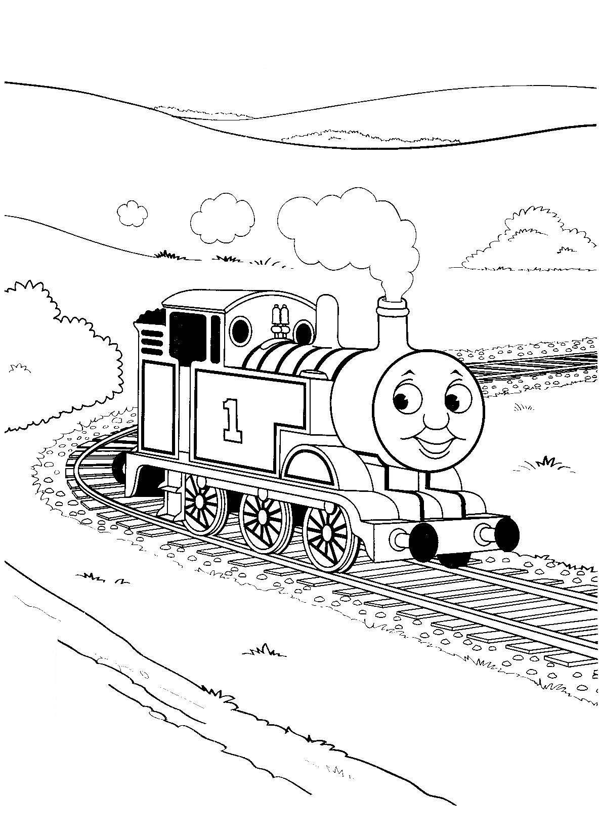 thomas the tank coloring pages free