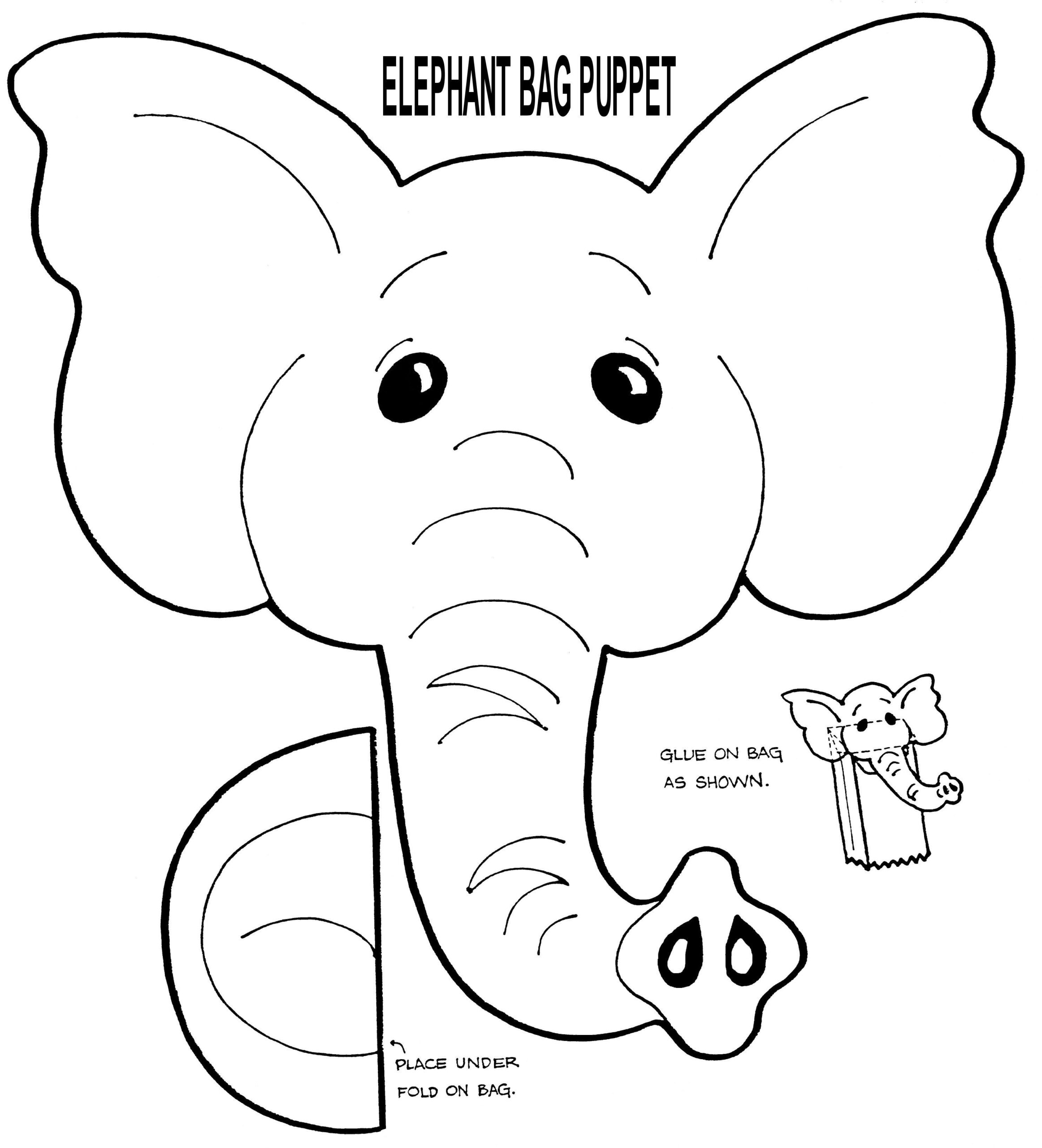 Tiger Template Printable Free Paper Bag Puppet Templates Mask Free
