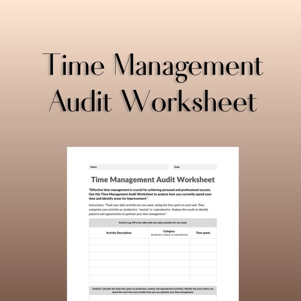 time audit worksheet