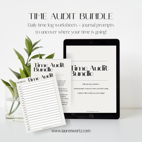 Time Audit Worksheet Etsy