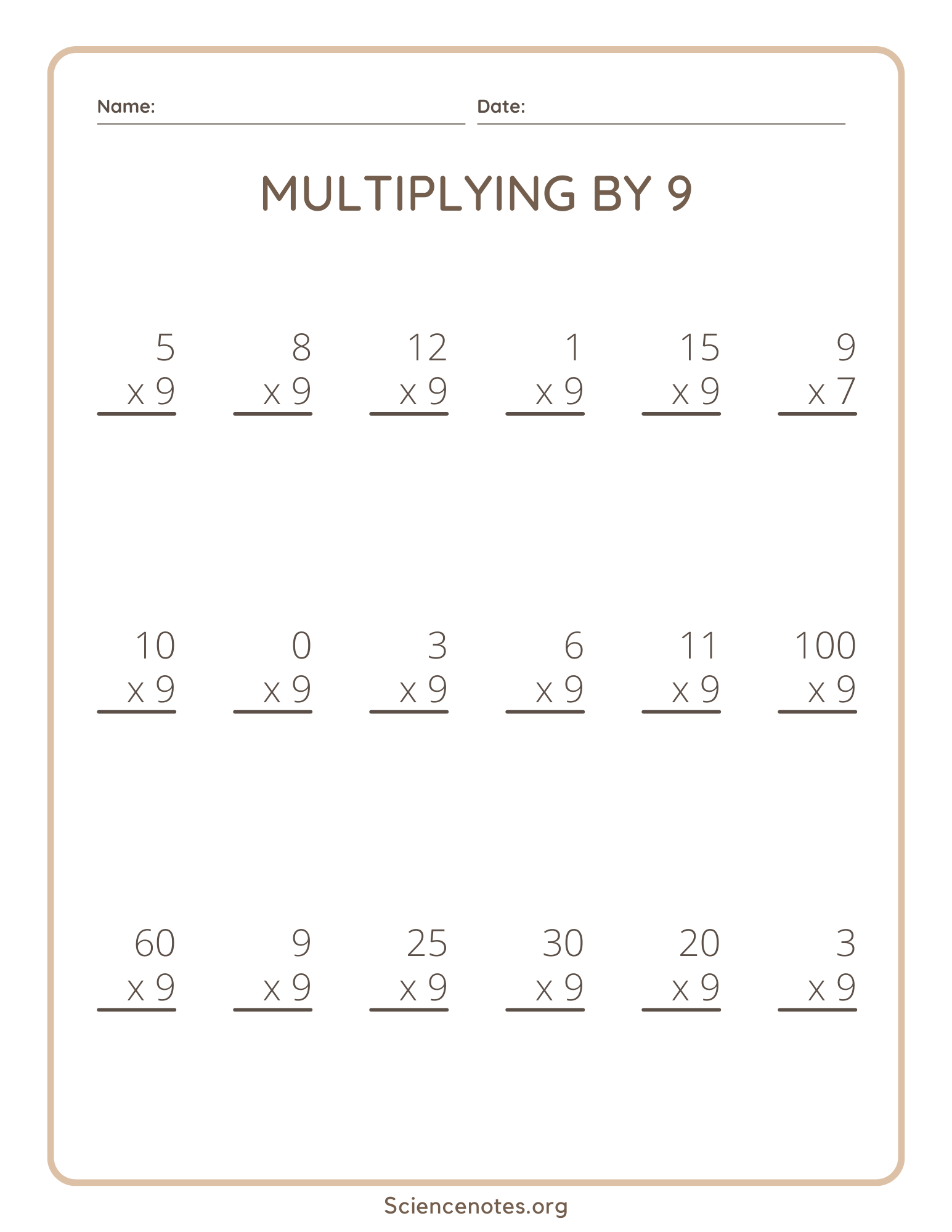 4 table multiplication worksheet