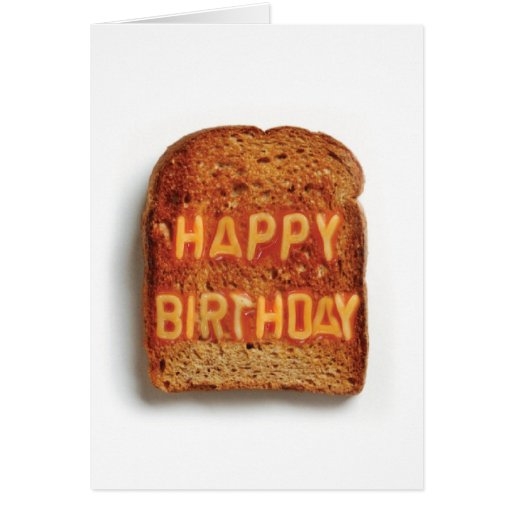 Toast Happy Birthday Greeting Card Zazzle