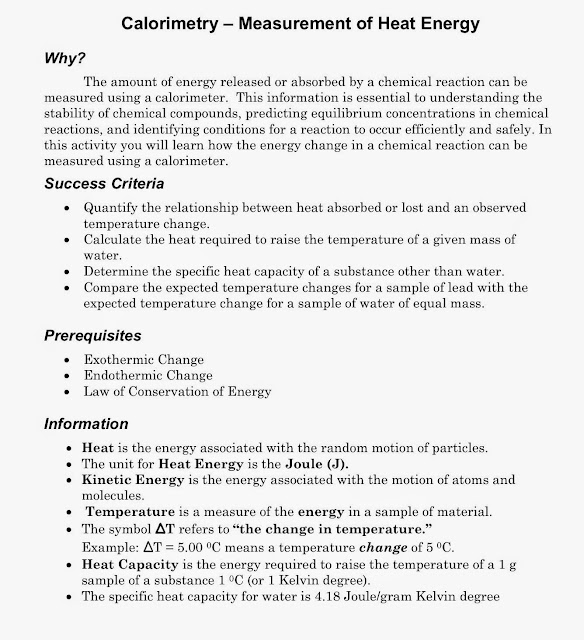 calorimetry worksheet answers pogil