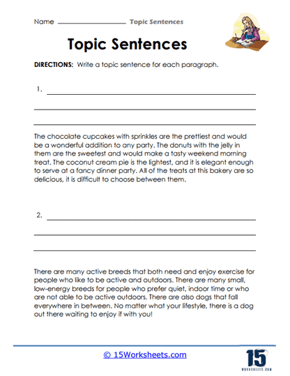 Topic Sentences 5th Grade ELA Worksheets And Answer Key Worksheets 