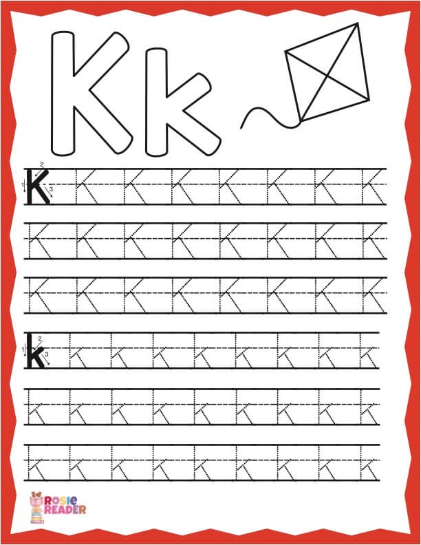 Trace Letter K Reading Adventures For Kids Ages 3 To 5
