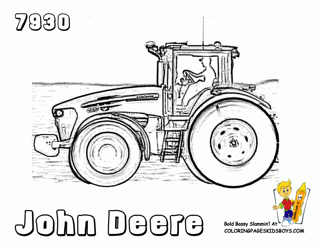Tractor Coloring Pages John Deere Coloring Home