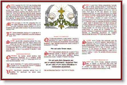 Traditional Latin Mass Altar Cards