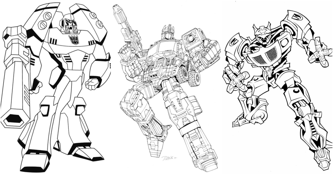 transformers color pages free printable