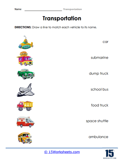 transportation worksheets for preschoolers