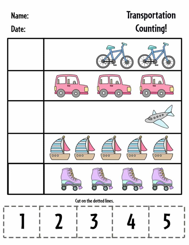 Transportation Worksheets Planning Playtime Worksheets Library