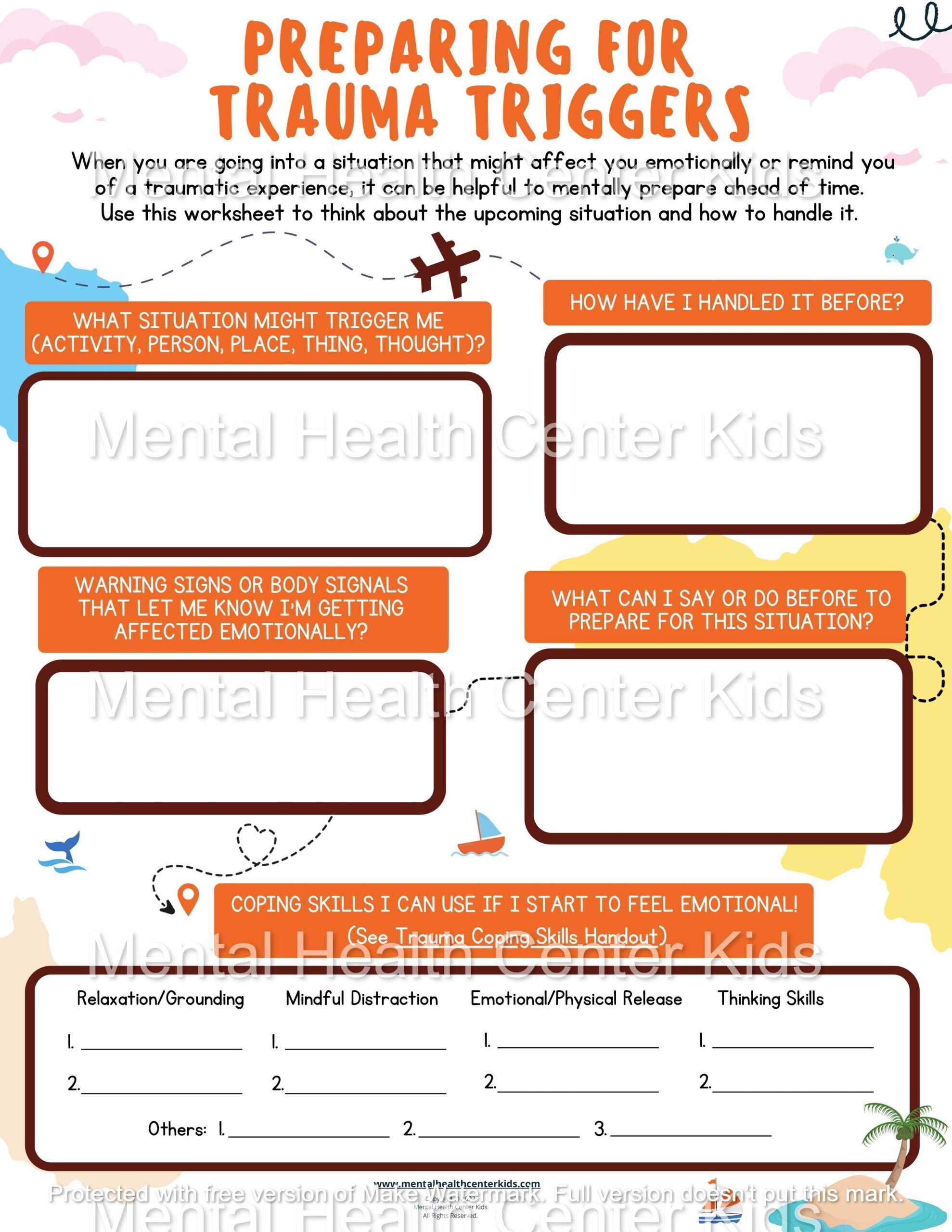 Trauma Worksheets For Kids And Teens Worksheets Library
