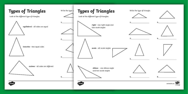 triangle classification worksheet