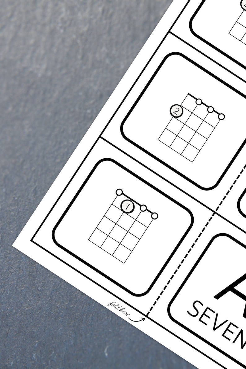 Ukulele Chord Flash Cards Printable At Home Ukelele Quiz Test Uke 