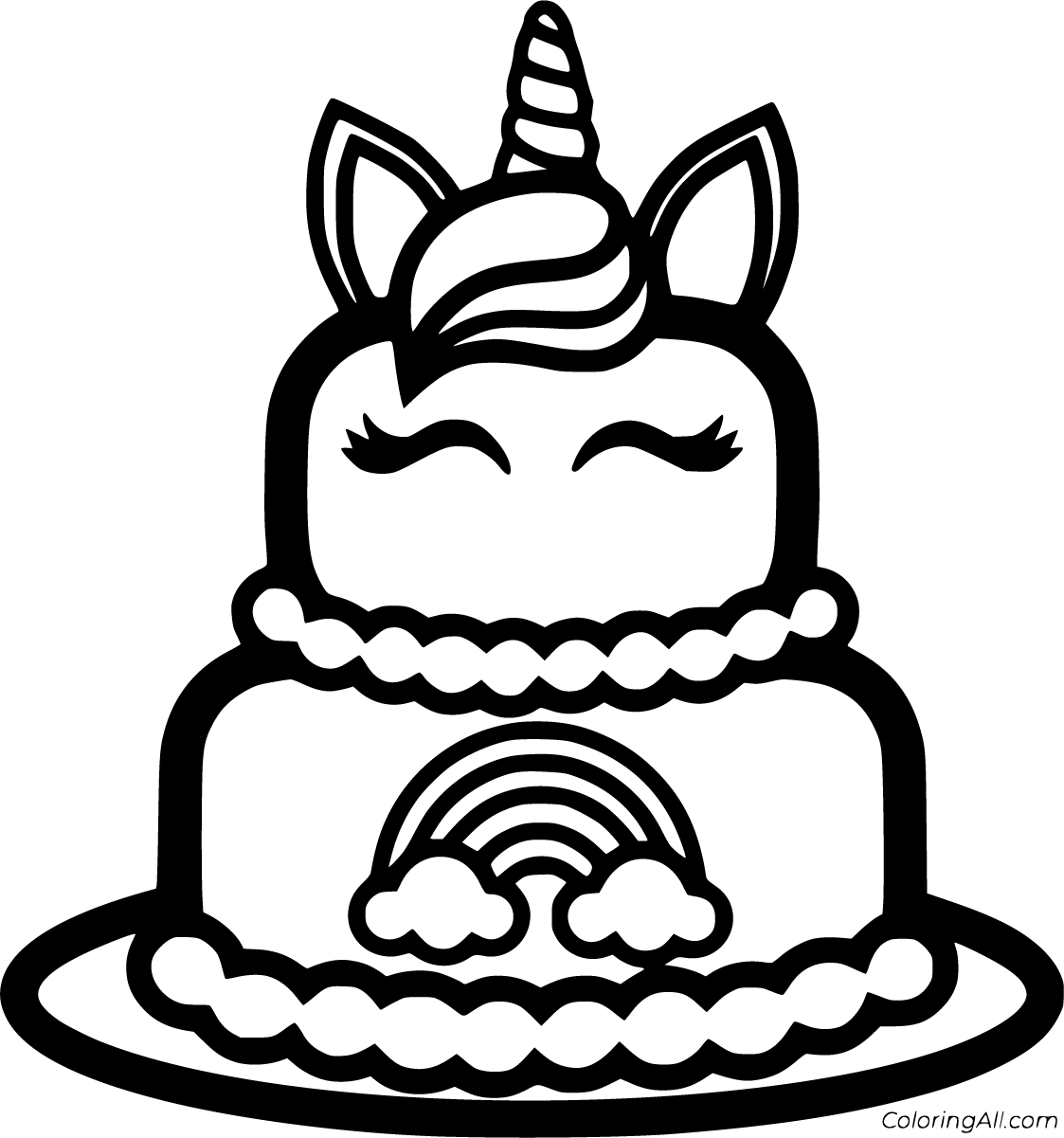 Cup Cake Coloring Page