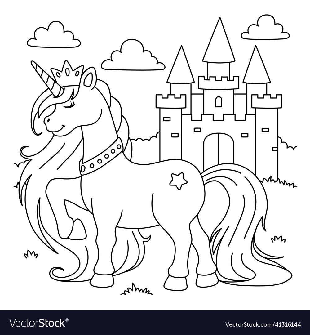 free coloring pages for kids unicorn