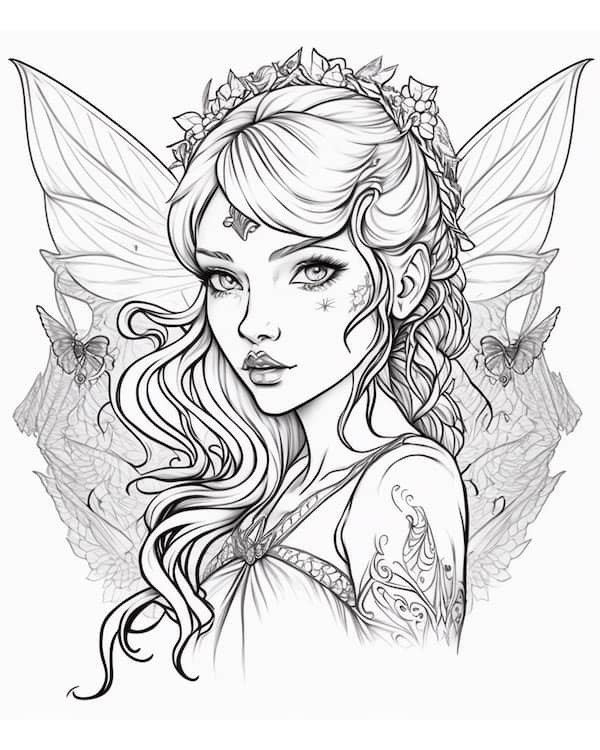 free coloring pages fairy