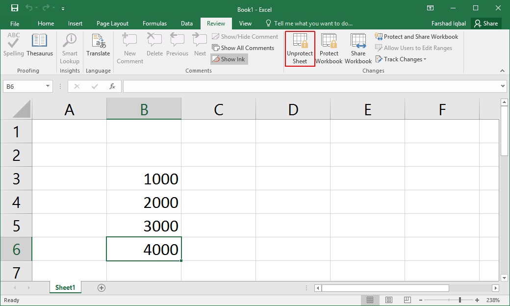 Unprotect Cells In Protected Worksheet Excel