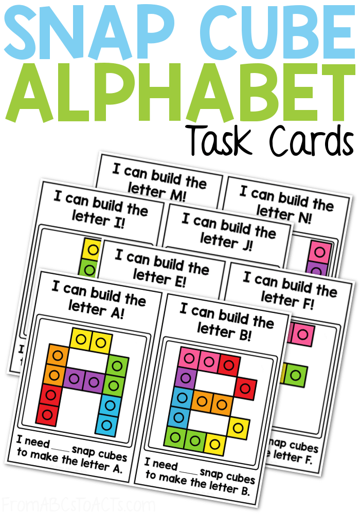Uppercase Alphabet Snap Cube Task Cards From ABCs To ACTs