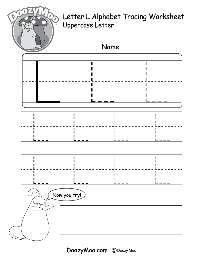 tracing letter worksheet