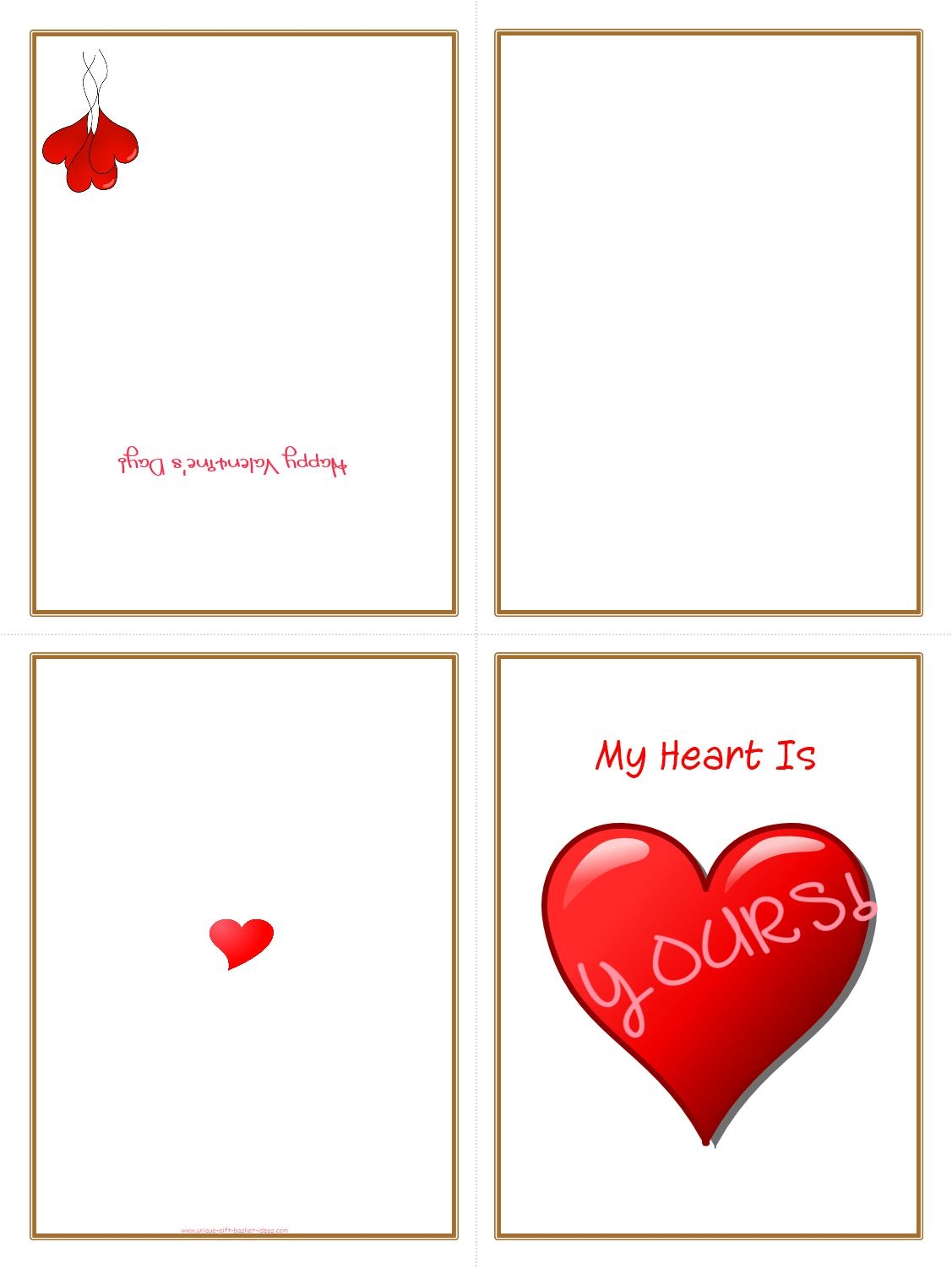 acorn valentines card printable