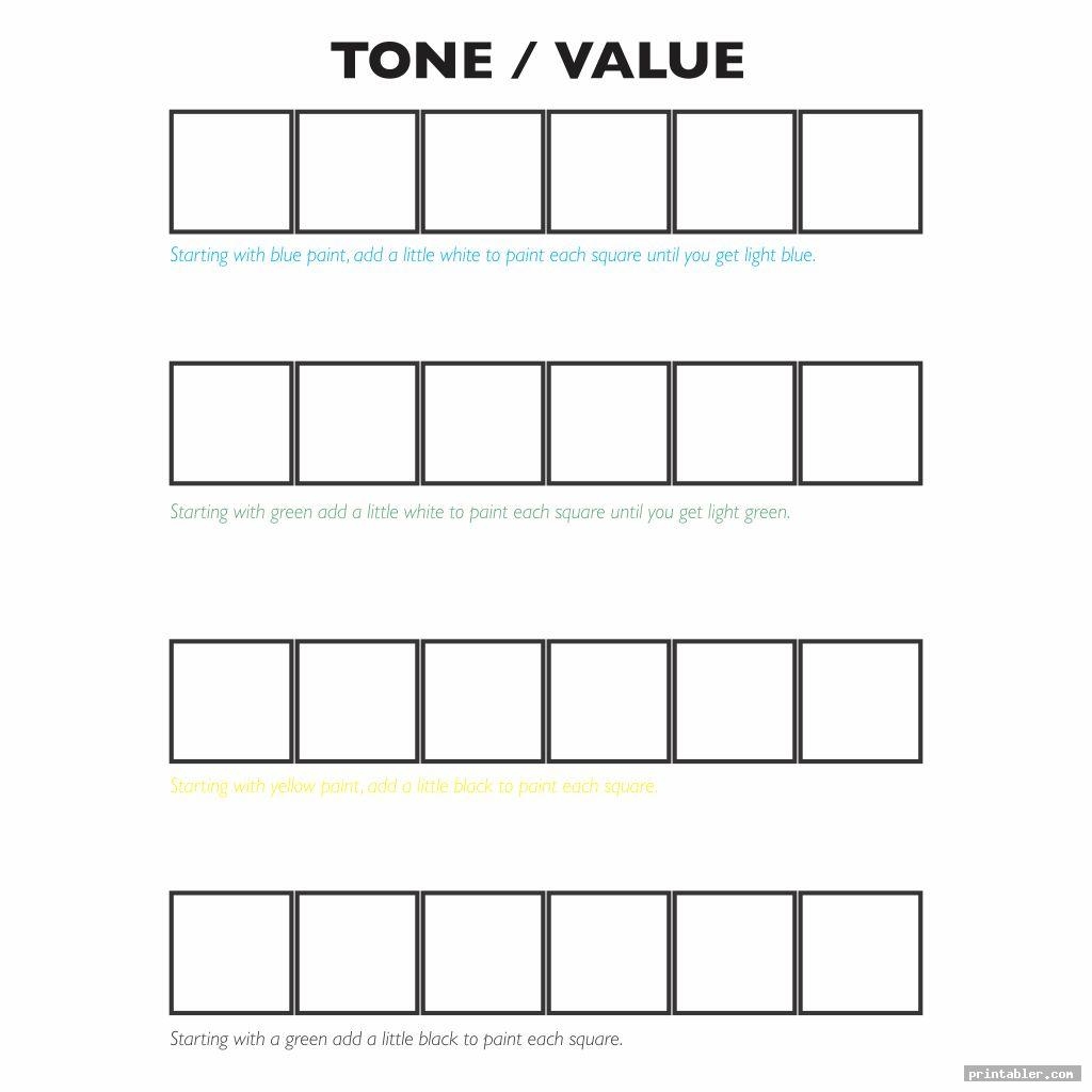 Value Scale Worksheet Printable Gridgit