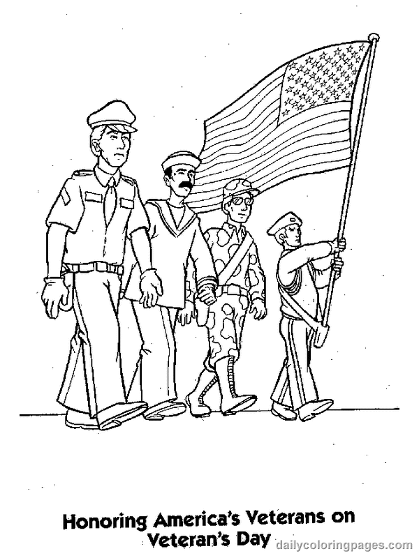 Veterans Day Coloring Pages Free Coloring Home