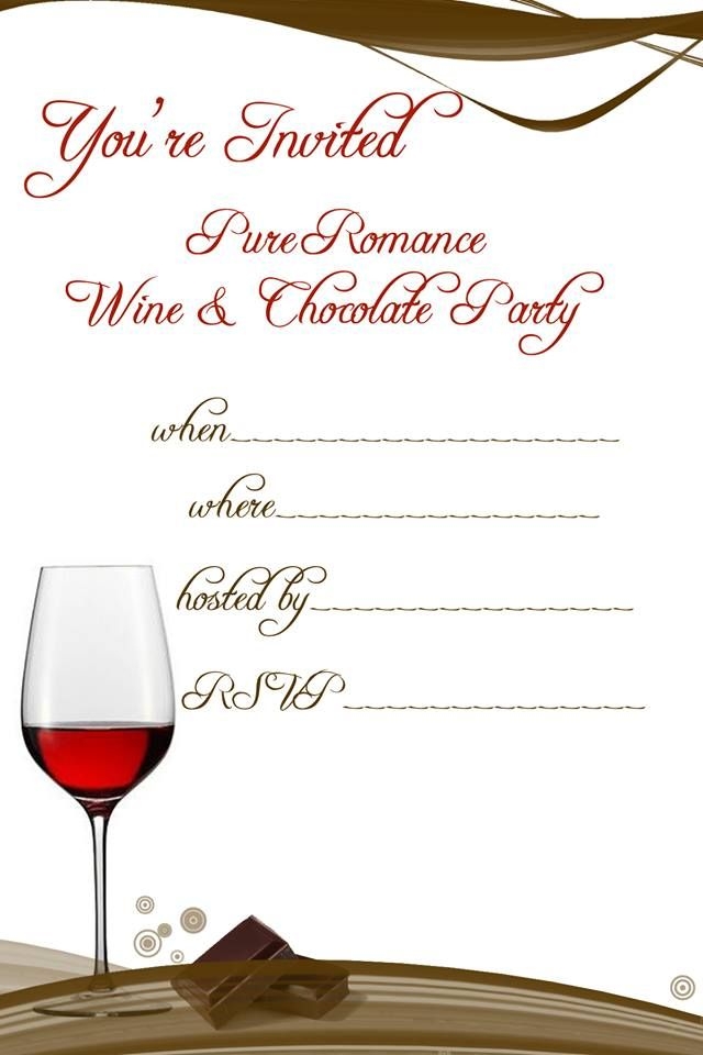 pure romance party invitation template