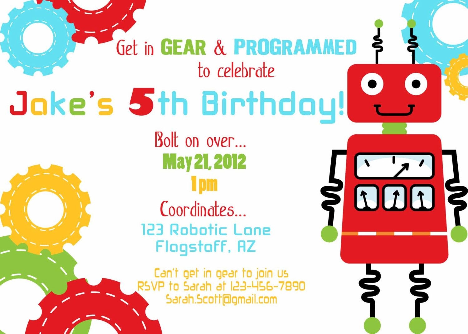 View Robot Birthday Invitations Pics Invitation Template Blog