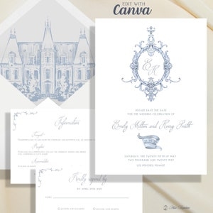 Vintage Renaissance Invitation Template Wedding Baroque Crest 
