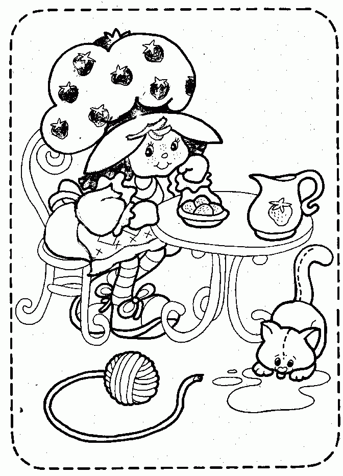strawberry shortcake coloring pages free printable