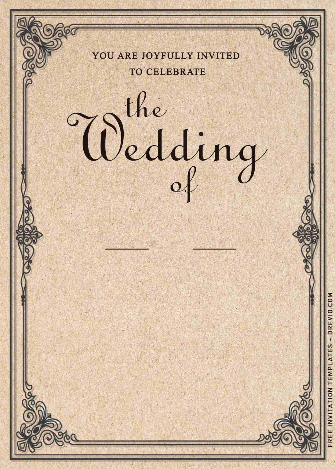retro wedding invitation templates