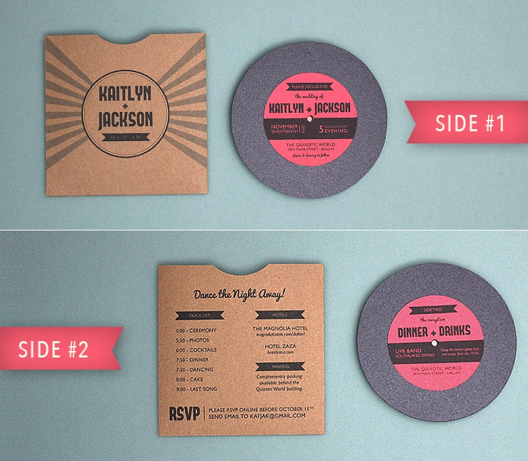 Vinyl Record Wedding Invitation Template Download Print