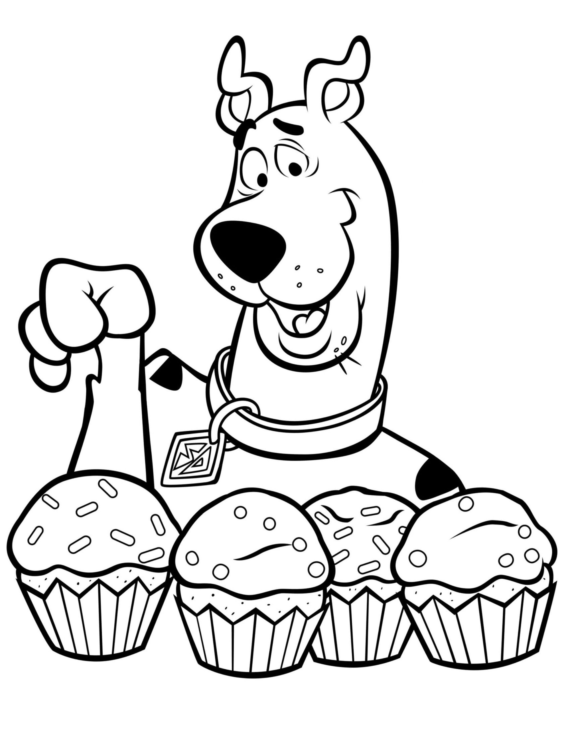 scooby doo color pages free