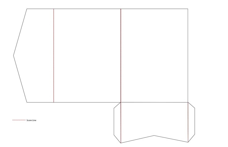 Wedding Invitation Template A6 Pocket Fold Template DIY Wedding 