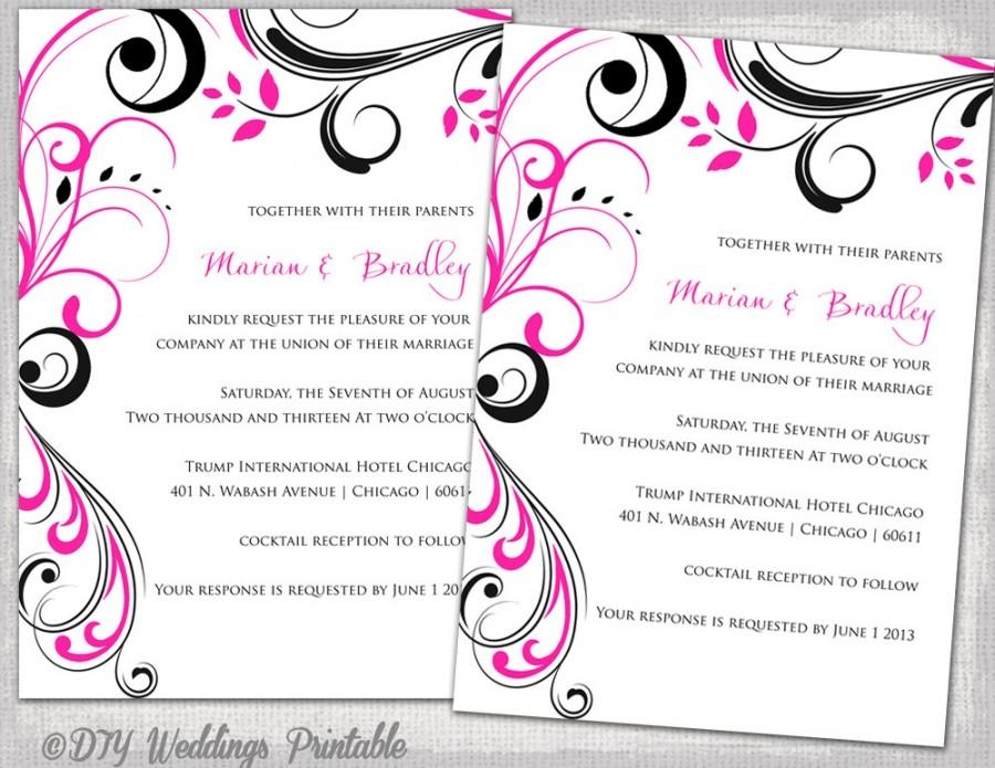 scroll wedding invitations templates