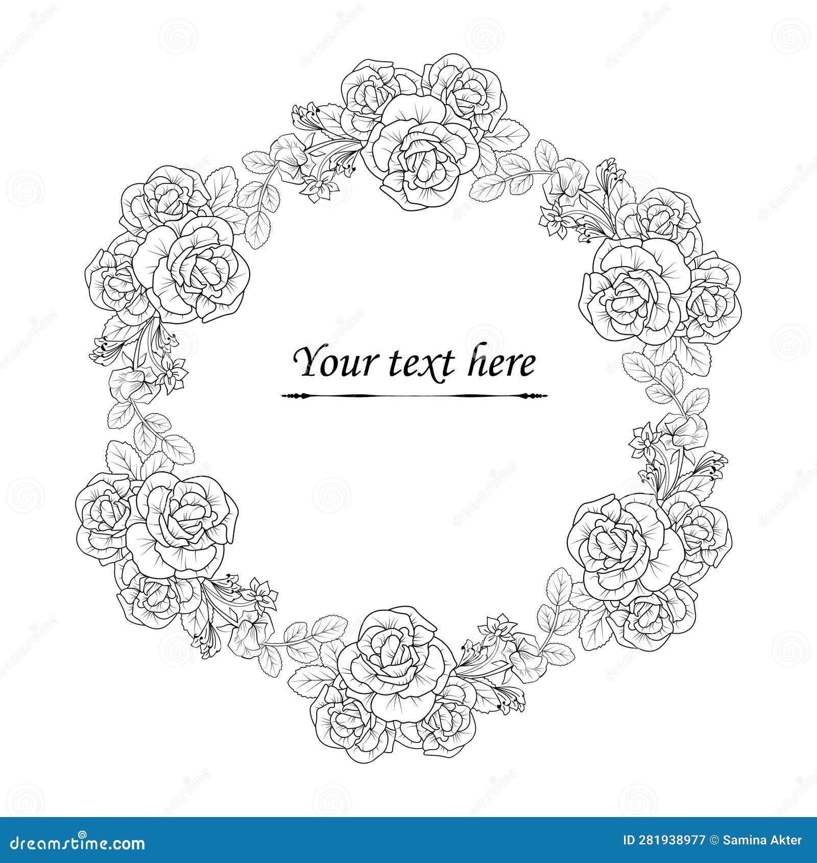 Wedding Red Rose Frame Blank Red Rose Invitation Template Printable